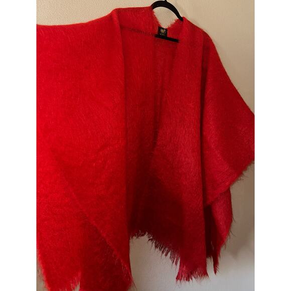 Mohair Wool Old Money Scandi Academia Red Orange Made England Shaw One Side - Picture 4 of 8